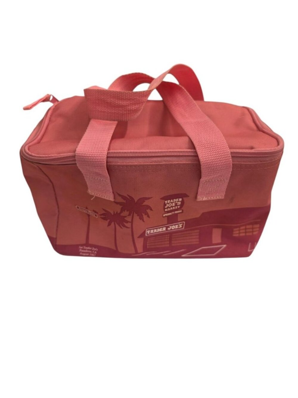 Trader Joe’s Mini Insulated Tote Bag Lunch Cooler 1.5 Gallon Peach NWT